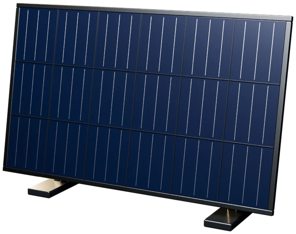 Photovoltaik-Modul mit Zellverbindern und Aluminiumrahmen